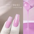Plant-based gel nail polish Y031 in soft violet color with matte and glossy finish - Y-031 Condensed Lotus Purple