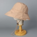 Women's wide brim beige sun hat with adjustable wind rope for outdoor summer protection - Orange