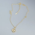 Collana minimalista in argento s925 placcato oro con luna, stella e zirconi - Argento 925 / Oro