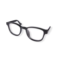 Classic black full-frame pet glasses with transparent lenses on a white background - Black Square Frame