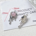 Détail du pendentif en métal liquide argenté avec perle rose pour bijoux Y2K DIY - 10# Goutte Perle Rose Argent (Seul)
