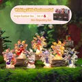 Mythical fox fairy resin figures set with glowing bases and translucent colors - -257 Praying Little Fox Fairy Set 6 / Random 1pc