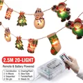 Guirnalda LED de Navidad 2,5m con 20 luces, 8 modos, caja de batería impermeable y control remoto - 2.5m 20 LEDs Con Control Remoto