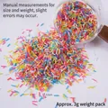Bunte 3g Streusel-Mischung für DIY-Desserts und Slime-Deko in verschiedenen Farben - 0,5 cm Länge / Bunte Zuckerstreusel (3g Beutel)