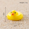 Miniature yellow duck resin figurine for micro landscape DIY, size 3x1.8cm weight 5.5g - Duck Float
