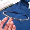 Handmade 6mm natural crystal raw stone headband with black wire wrap for women - 6mm Green Phantom Quartz
