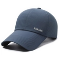 Quick-dry navy blue baseball cap with laser-cut breathability and NARAS print - Adjustable / Navy Blue