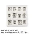 White silicone mold with 12 gift box cavities and bow details for fondant and chocolate - 1# Gray