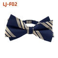 Navy blue men's bowtie with elegant gold diagonal stripes for formal wedding suits - Navy Blue Gold Stripe
