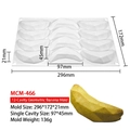 12-cavity geometric banana silicone mold for fruit mousse cake and soap making - 12 Cavity Diamond Banana MCM-466