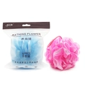 Soft exfoliating 60g bath sponge flower with pink PE mesh fiber and hanging rope - 40g Gold Silver Thread