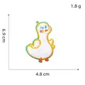 Patch brodé en peluche canard en colère, 6,9x4,8 cm, poids 1,8g sur fond blanc neutre - Canard en Colère-1# (AZ24197E1-1) / Écusson Autocollant en Peluche