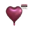 Metallic burgundy 18-inch heart-shaped foil balloon for festive party decorations - 18-inch Heart Metallic Wine Red