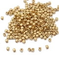 Cuentas espaciadoras CCB cuadradas doradas para joyería DIY con brillo metálico - 4mm (200 piezas/bolsa) / Oro KC