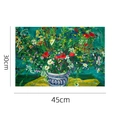 Floral oil painting PVC placemat 45x30cm featuring van Gogh artistic style - 45x30cm / Flower Pot Still Life