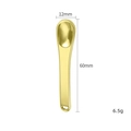 Golden zinc alloy eye cream applicator spoon, 60mm length and 12mm width, weighing 6.5g - Gold Regular Spoon Shape (X0004)