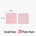 Pink 6cm square non-slip sofa cushion fasteners, small size adhesive hooks in 20 pair pack - 20 Pairs Pack / 6x6cm (Standard) / Pink