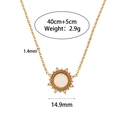 Round Sun Australia Gem Necklace - Gold White