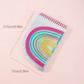 Quaderno arcobaleno con paillettes glitterate e rilegatura a spirale per la scuola - Arcobaleno Stile 13