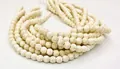 Perles rondes en howlite blanche naturelle avec motif craquelé pour création bijoux - 4mm (Environ 90 Pcs) / Turquoise Blanche Synthétique