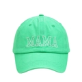 Green baseball cap with white MAMA embroidery for women outdoor sun protection - Adult Style(MAMA) / Fruit Green