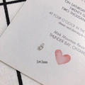 Detailed close-up of a 5x3mm rhinestone pendant connector on white background card - 3mm Single Loop White K (Silver)