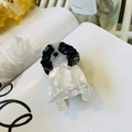 Cute black and white Cavalier King Charles Spaniel hair claw clip made of acetate resin - Springer Spaniel Claw Clip (Approx. 7cm)