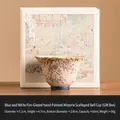 Tazza da tè in ceramica glicine dipinta a mano con confezione regalo tradizionale - Coppa a Campanella [Confezione Regalo]