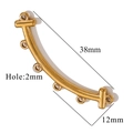 Gold bohemian curved multi-hole connector 38mm for DIY jewelry making stainless steel - 38MM / Gold