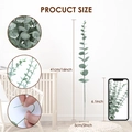 Artificial green eucalyptus stem 41cm tall for home and wedding floral decor - Frosted Dark Green