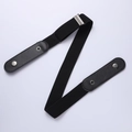 Adjustable black elastic no-buckle lazy belt with silver snaps for jeans and trousers - Black [Standard Style]