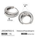 Silver stainless steel huggie hoop earrings featuring waterproof and anti-allergy finish - Stainless Steel / 1.1cm Silver