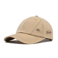 Gorra de béisbol de algodón caqui con bordado Freestyle y placa de metal plata - Camel