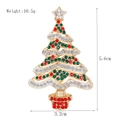 Sparkling Christmas tree brooch with red and green rhinestones, 5.6cm height - xz4185 Christmas Tree