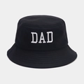 Gorro de pescador negro de algodón con bordado DAD blanco, sombrero de sol - Bordado DAD / DAD Negro