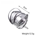 Irregular silver titanium steel ring with size 3cm by 2.2cm and weight of 12.5g - XB46637AW0/Silver Wide Sculptural