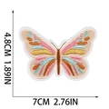 Detailed dimensions of multi-colored butterfly embroidery patch with size markers - Colorful Butterfly (W3HD-12-07)