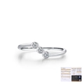 Ring aus S925 Sterlingsilber mit drei Moissanit-Steinen und GRA-Zertifikat - US Größe 7 / 925 Sterlingsilber