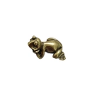 Antique brass thinking frog figurine with vintage metallic finish for tea set decor - Thinking Frog