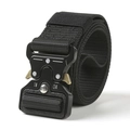 Cintura tattica in nylon con fibbia cobra a sgancio rapido per sport ed attività all'aperto - Nero