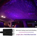 Dual-head USB car starry light projector in red and blue with sound-control mode - Red Blue Dual Color-Switch Voice Control Mode-26cm