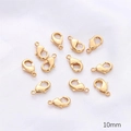 Set of 10mm gold plated lobster clasps for handmade jewelry and DIY bracelet findings - Small Lobster Clasp (10mm) / 18K Gold