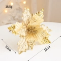 Funkelnde goldene Pailletten Kunstblume Weihnachtsdeko mit 22cm Durchmesser Größe - Gold