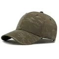 Berretto da baseball mimetico classico in verde oliva e marrone con visiera curva - Regolabile / Verde Militare Camouflage Integrale
