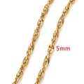 5mm wide chunky gold stainless steel chain link for DIY jewelry making and crafts - Minimalist Slim Chain 5mm / Gold