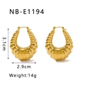 Dimensioni dettagliate degli orecchini a cerchio croissant placcati in oro 18 carati - Oro 18K