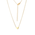 Collier minimaliste en forme de cœur doré avec une lettre U majuscule gravée - Lettre U / Or
