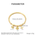 Gouden roestvrijstalen armband met bedels van een schelp, tropische vis en anker - Schelp Vis en Anker Stijl (KB204105-SXSJ)