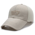 Casquette de baseball beige respirante avec broderie Paris et filet arrière pour le soleil - Réglable / Kaki