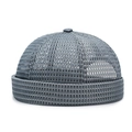 Berretto docker grigio scuro in mesh traspirante con trama a nido d'ape e bordo risvoltato - Regolabile / grigio scuro